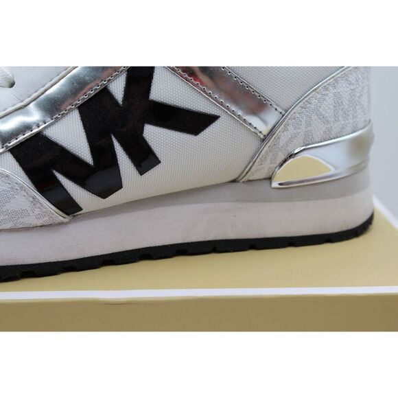 Michael Kors Maddy Two-Tone Logo Trainer - Picture 8 of 12